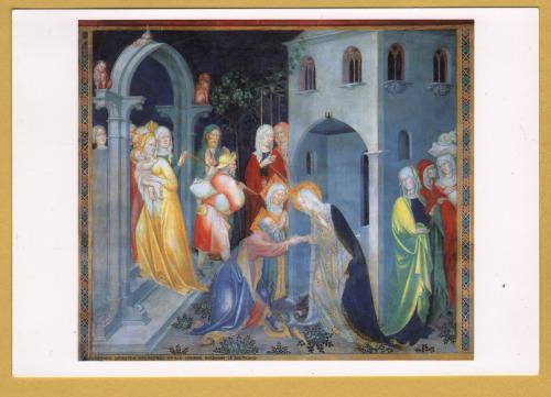 `Urbino, Oratory of St John - Mary`s Farewell and Departure by Lorenzo and Jacopo Salimbeni` - Postally Unused - Stibu Postcard.