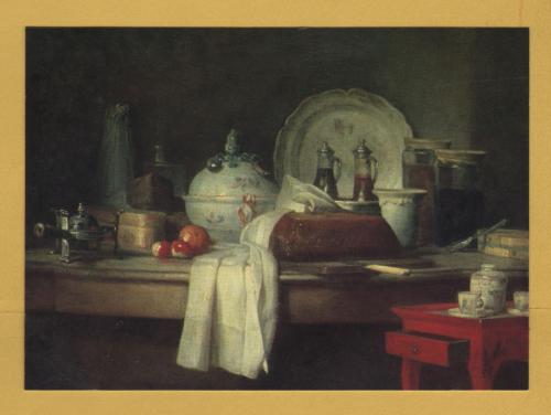 `The Butler`s Table by Jean-Baptiste Simeon Chardin` - Postally Unused - Louvre Postcard.