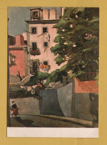 `Travessa Do Arco, A Jesus by Jorge Barradas` - Postally Unused - Lisbon Municipal Museum Postcard.