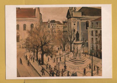 `The Monument and Square of Luis De Camoes` - Postally Unused - Lisbon Municipal Museum Postcard.
