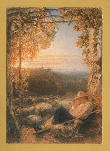 `The Sleeping Sheherd, Morning, 1857 by Samuel Palmer` - Postally Unused - Fitzwilliam Museum Postcard.