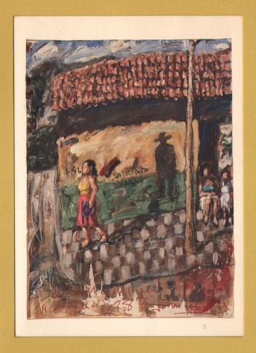 `Sandino Lives by John Keane` - Postally Unused (although there is a message to rear) - Angela Flowers Postcard.