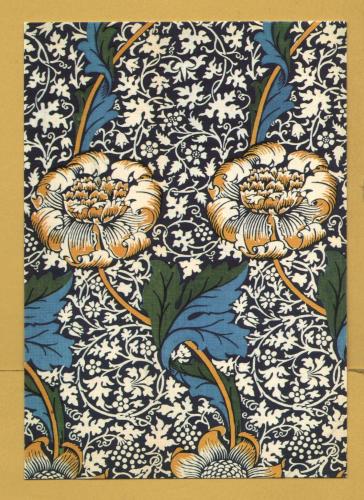 ``KENNET` - Printed Cotton, Velveteen and Woven Silk, Designed by William Morris - Postally Unused - V&A Postcard.