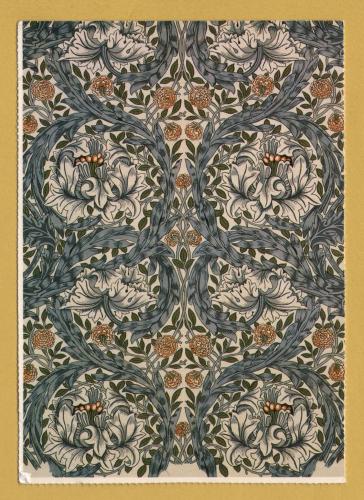 `African Marigold, Designed by William Morris` - Postally Unused (although there is a message written to the rear) - William Morris Postcard.