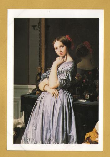 `Comtesse D`Haussonville by Jean-Auguste-Dominique Ingres` - Postally Unused (although message written to rear) - The Frick Collection, New York Postcard.