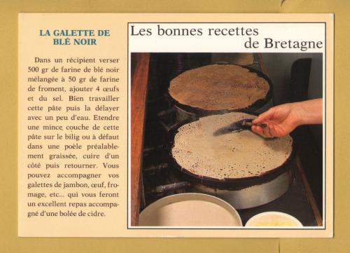 `Breton Gastronomy: Buckwheat Pancake` - Postally Unused - JACK Art Edtions Postcard.