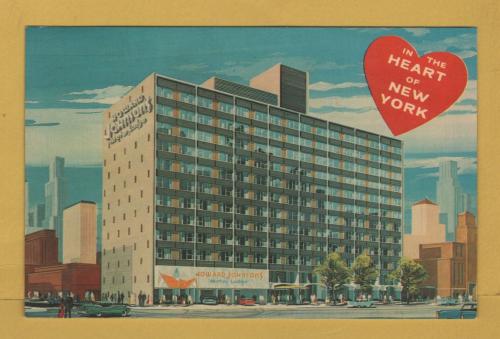 `Howard Johnson`s Motor Lodge - In New York City` - Postally Unused - Loew`s Hotels Postcard.