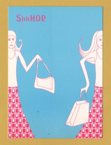 `ShhHOP by Coralie Bickford-smith` - Postally Unused - Boomerang Media Postcard.