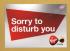 `Sorry To Disturb You - Virgin Media` - Info Card - Virgin Media Postcard.