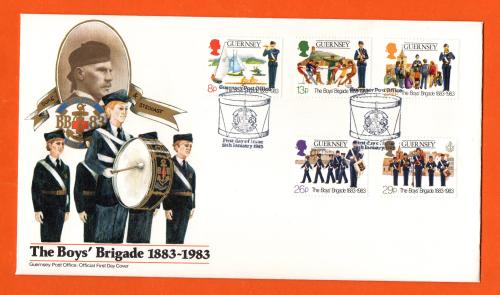 Bailiwick Of Guernsey - FDC - 1983 - The Boys Brigade 1883-1983 Issue - Official First Day Cover