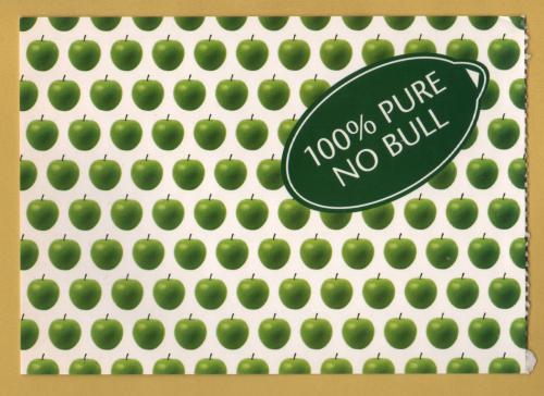 `100% PURE Appletiser NO BULL` - Postally Unused - Boomerang Media Postcard.