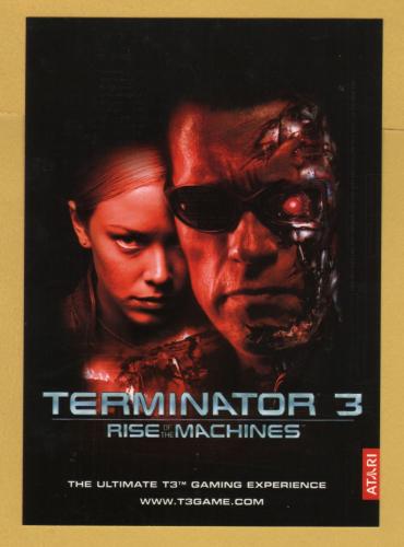 `Terminator 3, Rise of the Machines - Atari` - Postally Unused - Boomerang Media Postcard.