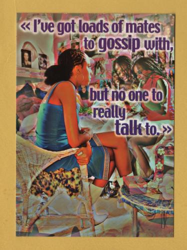 `I`ve Got Loads Of Mates To Gossip With, But No One To Really Talk To - Connexions` - Postally Unused - Boomerang Media Postcard.