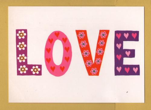 `LOVE - Jessie Eckel, Illustrator & Designer` - Postally Unused - Boomerang Media Postcard.