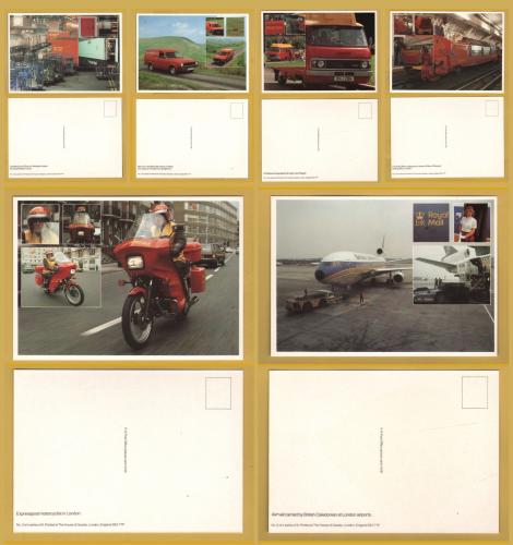 `Carrying The Royal Mails - October 1981 - 6 Postcards`  - Postally Unused - Post Office Postcards.