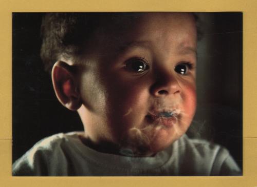 `NHS - If You Smoke Around Children, They Smoke Too` - Postally Unused - Boomerang Media Postcard.