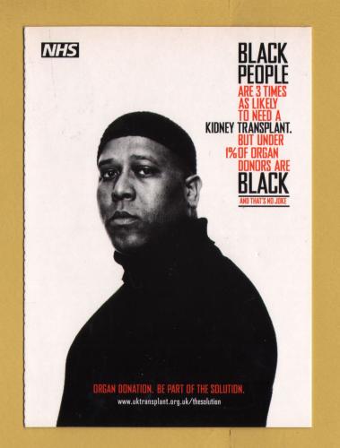 `NHS - Organ Donation, Be Part of the Solution` Fold Out Card - Postally Unused - Boomerang Media Postcard.