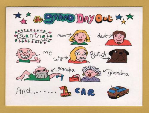 `Renault - Introducing the Seven Seater Grand Scenic` Fold Out Card - Postally Unused - Boomerang Media Postcard.