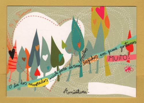 `Valentine`s Day Exists So We Can Give Kisses..by Postalfree Lilliana Lourenco` - Postally Unused - Postalfree Postcard.