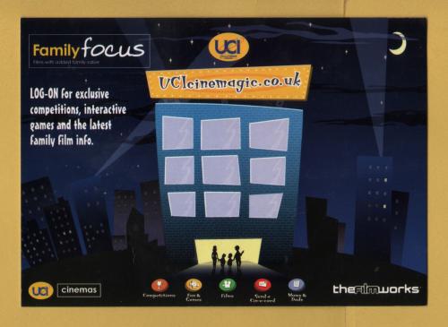 `UCI - Cinimagic - Family Focus` - Postally Unused - Boomerang Media Postcard.