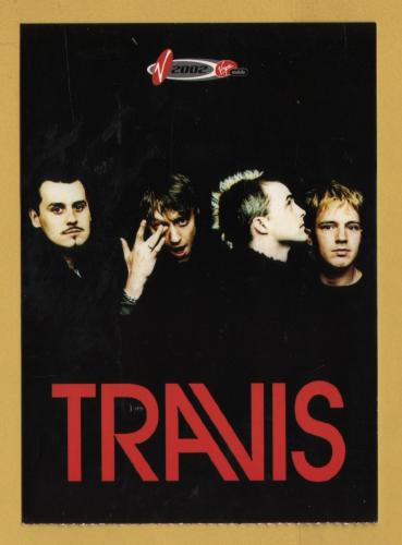 `Virgin Mobile - TRAVIS play V2002` - Postally Unused - Boomerang Media Postcard.