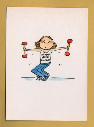 `No More Bingo Wings by Rosie Brooks` - Postally Unused - Boomerang Media Postcard.