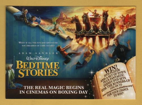 `Walt Disney - BEDTIME STORIES - Adam Sandler - 2008` - Postally Unused - Boomerang Media Postcard.