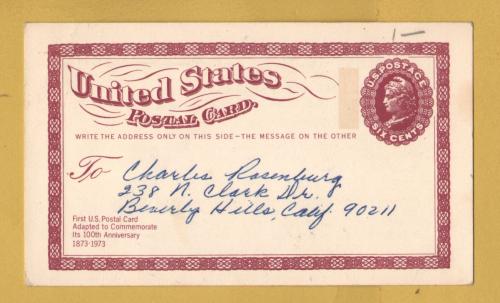 `Clock Auction - The Auction House - Santa Ana - c1973` - Postally Unused - United States Postal Card 