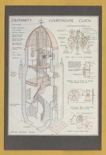 `Cromarty Courthouse Clock` - Postally Unused - Cromarty Courthouse Postcard.