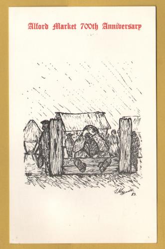 `Alford Market 700th Anniversary by J.Kessell - 1983` - Postally Unused - Alford Postcard.