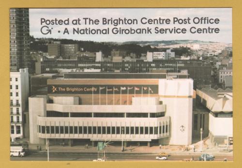 `Posted At The Brighton Centre Post Office - A National Girobank Service Centre`- Postally Unused - Post Office Postcard.