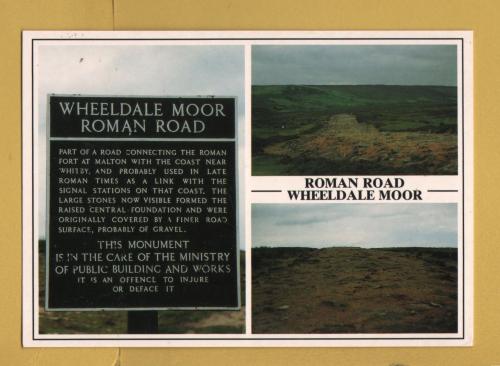 `Roman Road, Wheeldale Moor, near Goathland`- Postally Unused - Pedley Postcard.