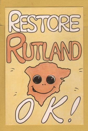 `RESTORE RUTLAND OK!`- Postally Unused - Interprint Postcard.