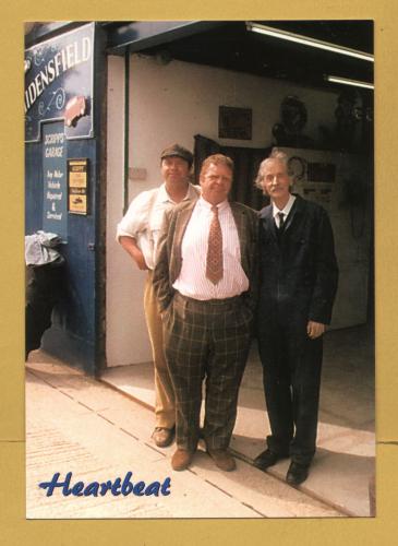 `Heartbeat - David, Bernie, Vernon, At The Garage`- Postally Unused - Goathland Garage Postcard.