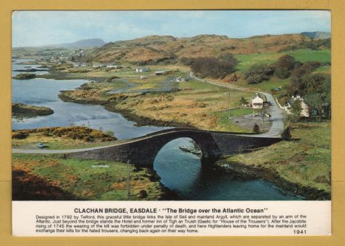 `Clachan Bridge, Easedale - The Bridge Over The Atlantic Ocean`- Postally Used-1991 - Whiteholme Postcard.