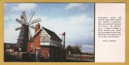 `A Limited Edition Postcard - Heckington`s Windmill, near Sleaford`- Postally Unused - Noel Tatt Ltd Postcard.