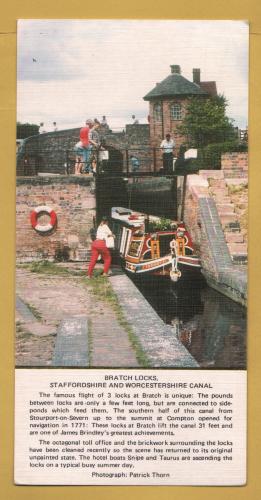 `A Limited Edition Postcard - Bratch Locks - Staffs and Worcs Canal` - Postally Used-1991 - Noel Tatt Postcard.