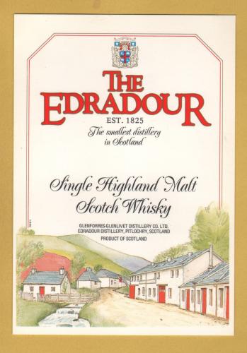 `The Edradour - The Smallest Distillery in Scotland`- Postally Unused - Distillery Postcard.