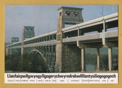 `Britannia Bridge over the Menai Strats, nr Llanfair...`- Postally Unused - J.Arthur Dixon Postcard.