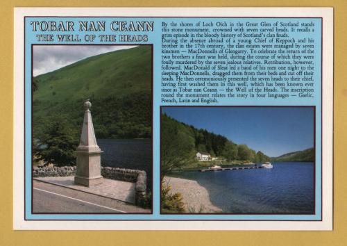 `Tobar Nan Ceann - The Well of The Heads`- Postally Unused - Ernest J.Cooke Postcard.