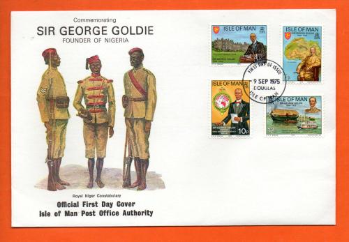 Isle Of Man - FDC - 1975 - `Commemorating George Goldie - Founder Of Nigeria` Post Office Issue - Official First Day Cover