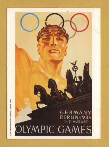 `MARS - OLYMPIC GAMES - Germany, Berlin-1936` Poster Reprint 1992 - Postally Unused - Mars Postcard.