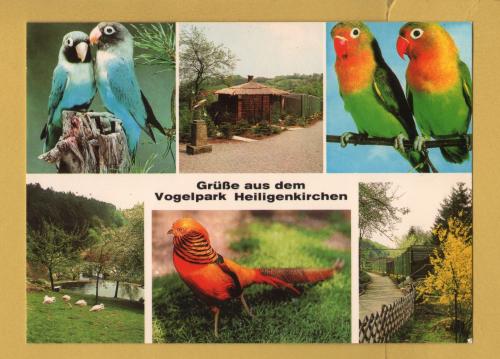 `Greetings from the Heiligenkirchen Bird Park` - Postally Unused - Horst Muller Postcard.