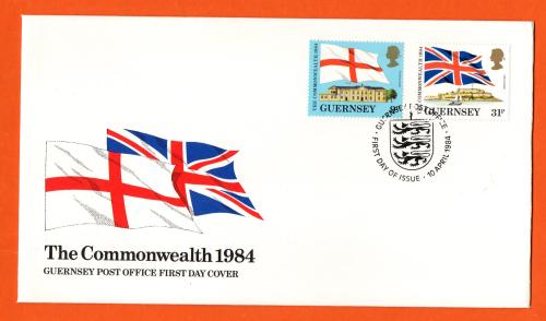 Bailiwick Of Guernsey - FDC - 1984 - The Commonwealth 1984 Issue - Official First Day Cover