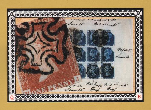 `The Demise of The `PENNY BLACK` - Produced by Quick Brew in Association with the Royal Mail`- Postally Unused - Quick Brew Postcard.