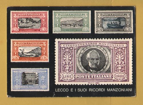 `Lecco and it`s Manzonian Memories`- Postally Used-1969 - F.Denti Postcard.
