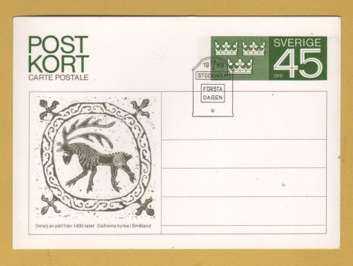 `Sweden - Pre-Printed 45 Ore Postcard`- Postally Used-1969 - Post Office Postcard.