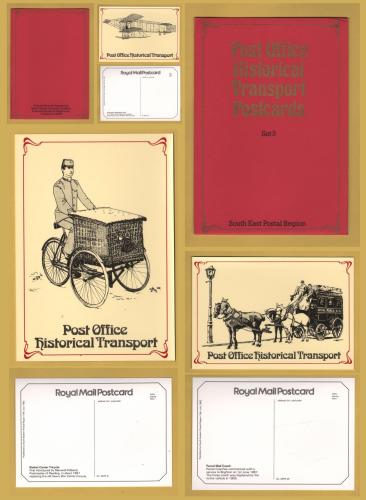 `Post Office Historical Transport - 3 x Postcards - Set 3` - Postally Unused - South Eastern Postal Region Postcards.