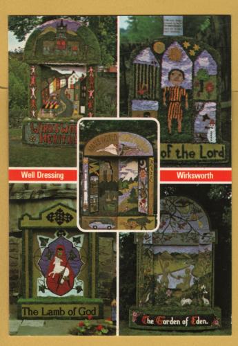 `Well Dressing - Wirksworth`- Postally Unused - E.T.W.Dennis Postcard.