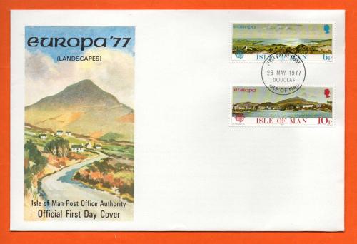 Isle Of Man - FDC - 1977 - `Europa (Landscapes)` Post Office Issue - Official First Day Cover